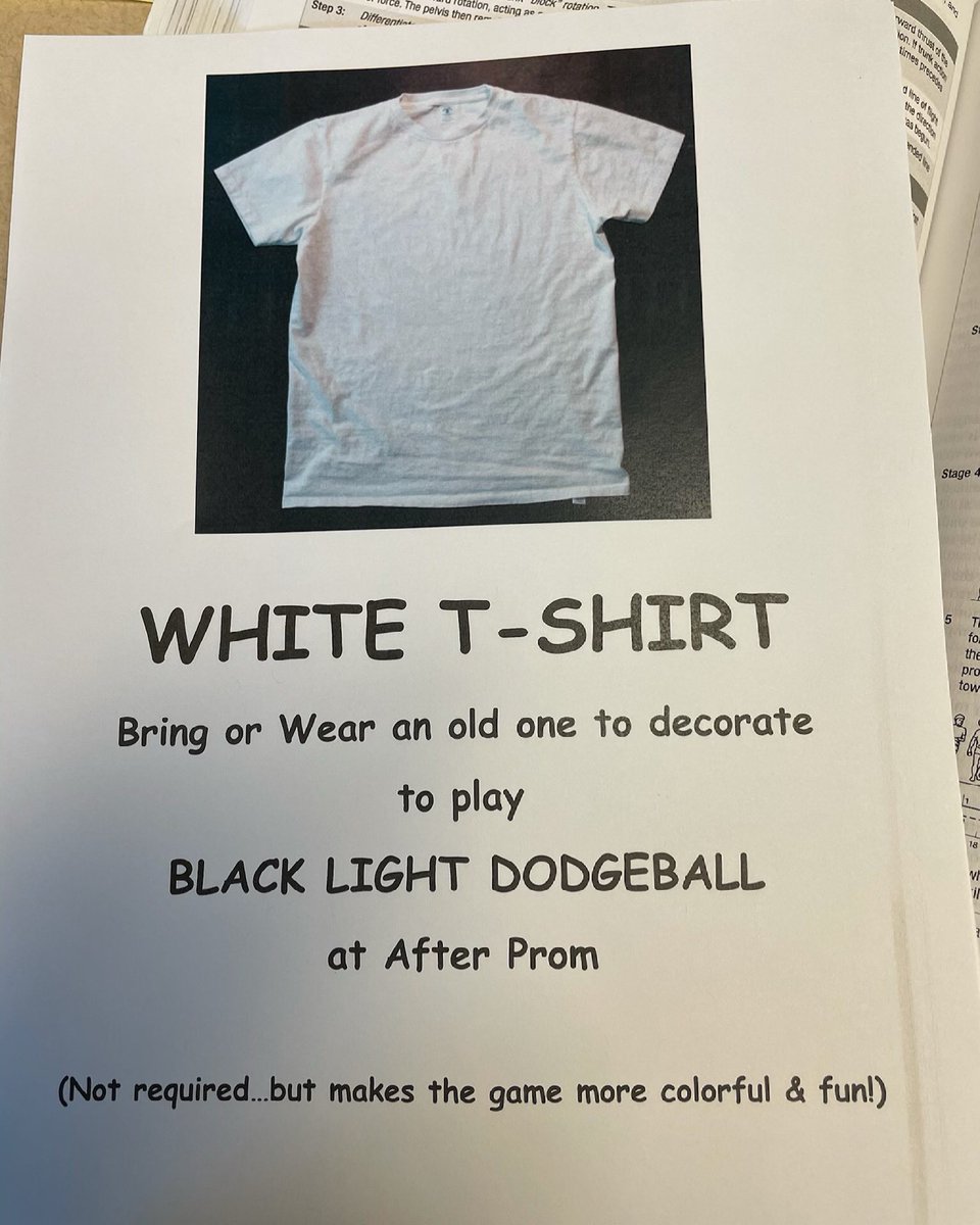 Bring a White T-Shirt to After Prom!
