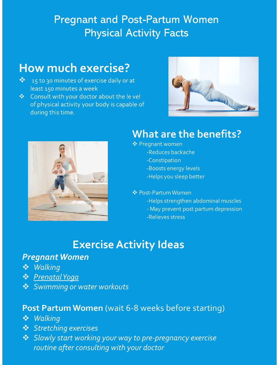 This week's poster will be about physical activity for pregnant women!