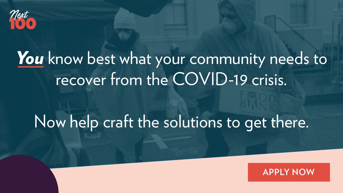 It is critical that communities hit the hardest by COVID-19 are at the center of the policymaking process. The next cohort of @TheNext100 Policy Entrepreneurs will do just that, and #nationalservice can be part of the solution. Learn more and apply: thenext100.org/join-next100