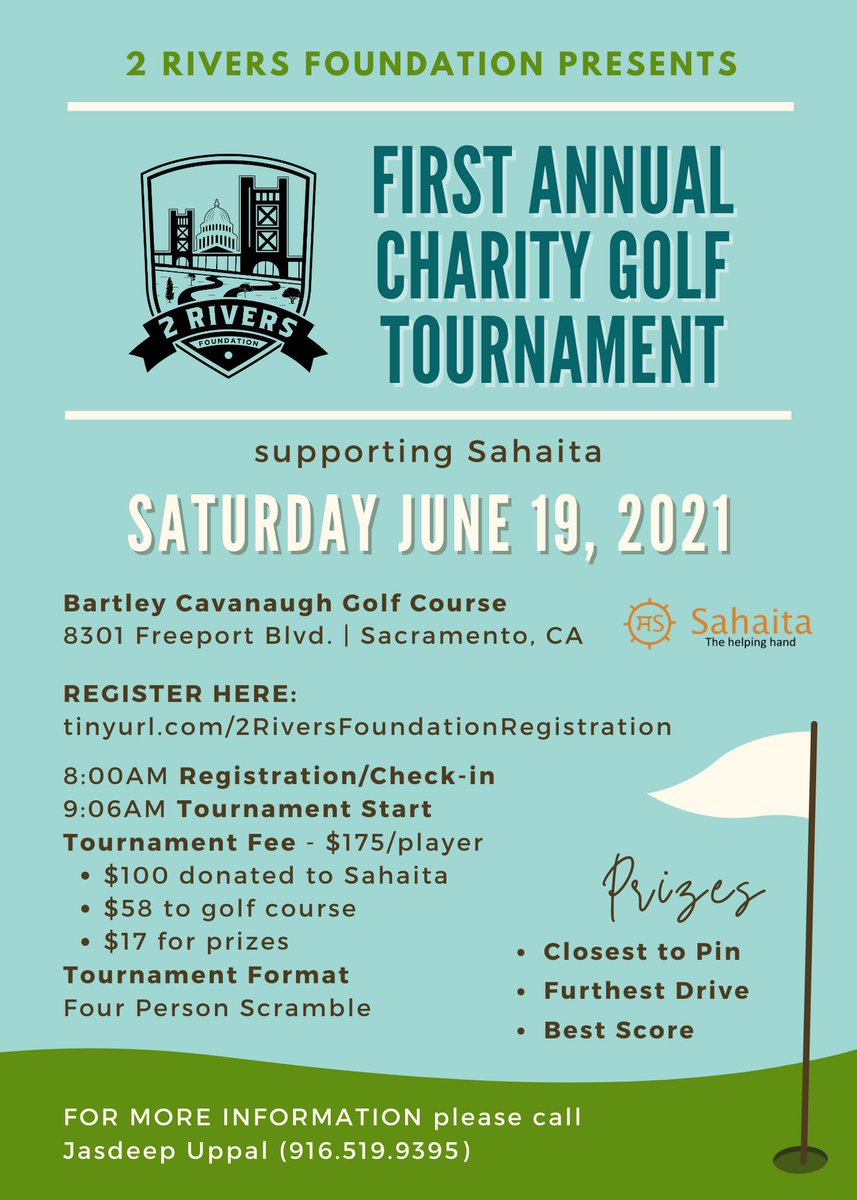 2RiversCharity's tweet photo. Updated Flyer: please join us for a fun day of golf and to help a great cause at the same time! https://t.co/DtAz3Vjyvm