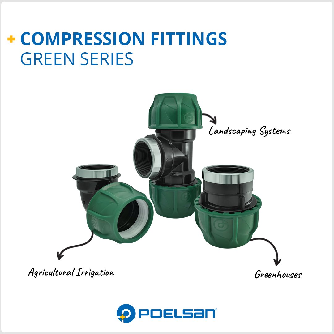Poelsan on Twitter: "Compression Fittings Specifications; “Green Series” • Thanks to the conical tightening feature, it prevents the problems that may occur of the size differences or ovality in pipes. #polypropylene #