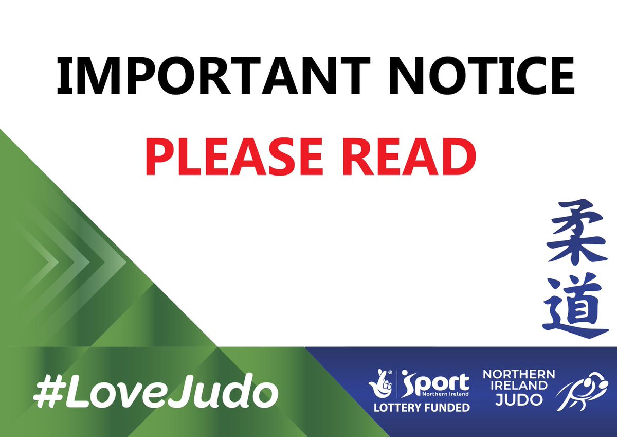 JudoNIJF's tweet photo. As soon as we have details on a safe return to the mats, we will let you know.

Here’s a recent update from @SportNINet

https://t.co/RnagqBzypf https://t.co/l2mwFmS85k