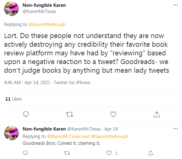 Lauren Hough apparently has stans They are... interesting people, several of whom do not seem to have a firm understanding of the situation they are commenting on.