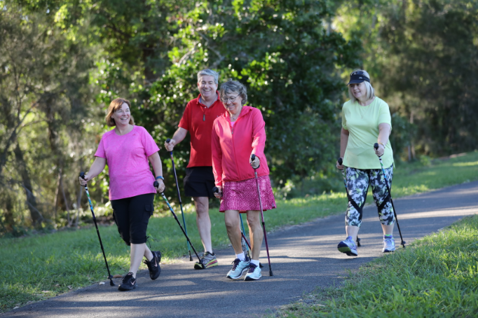 LeroyHurtNWGuy's tweet photo. A friendly reminder: Juliette Fritschi, Pole Walking Australia, will be our #TourDeFriends webinar on May 6 at 7:00 PM Brisbane (AEST) time. Exclusively for Nordic Walking Groups on Facebook (https://t.co/DkggdDlY8J), so join to get the Zoom link. https://t.co/9p4QYem0aM https://t.co/mzrRQRbrN8