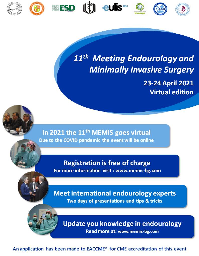MEMIS 2021
23-24 April,
Registration is free of charge for doctors, medical professionals and scientists.
 memis-bg.com