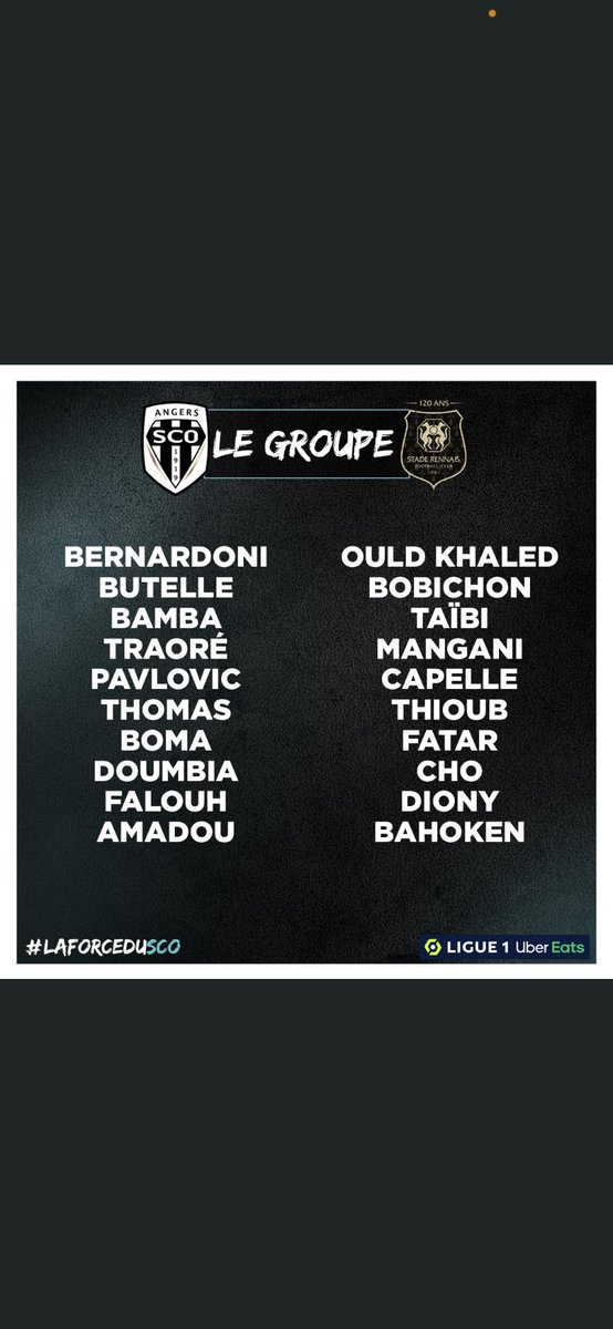 isma26is's tweet photo. Félicitations ⁦@FalouhO⁩ pour sa 1ère apparition dans le groupe professionnel                                           #LaForceDuSCO #Ligue1UberEats https://t.co/f1tFAUKut9
