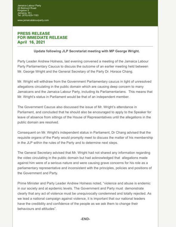 Andrew Holness tweet media