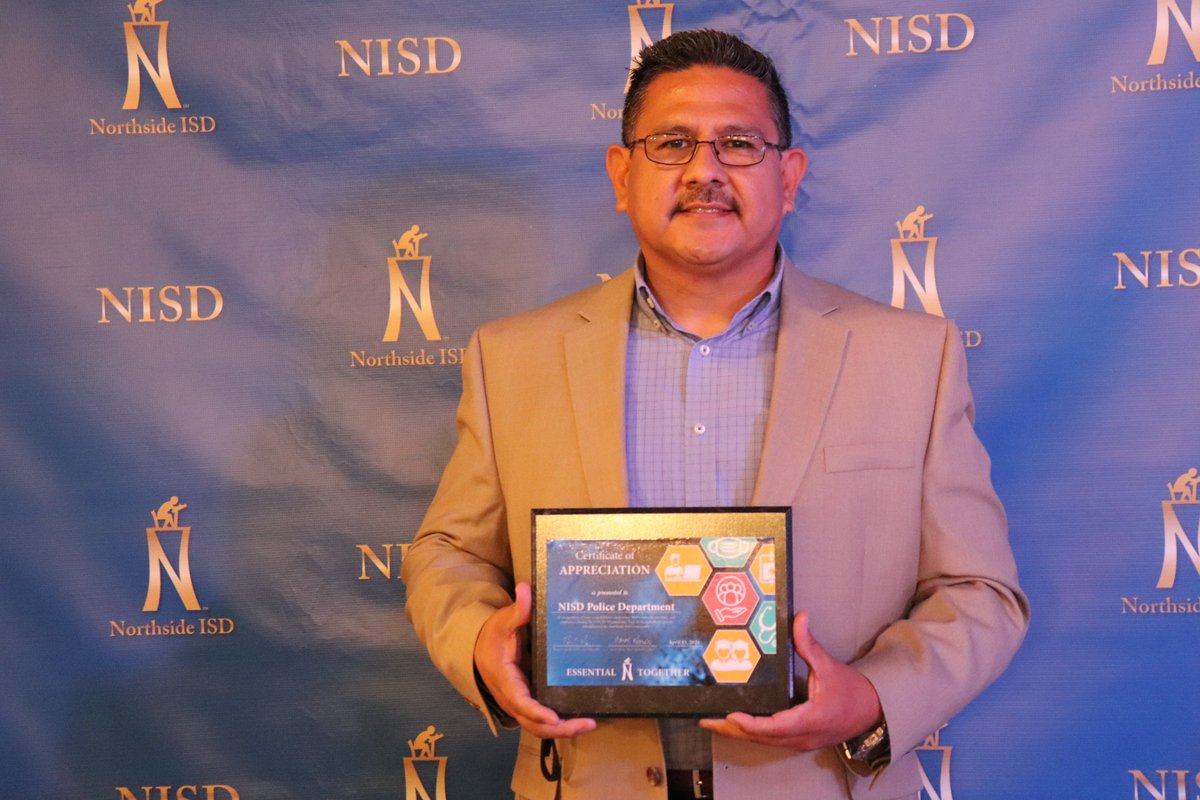 We really appreciate NISD recognizing our efforts during the pandemic.  Our very own Sgt Hernandez represented us last night.