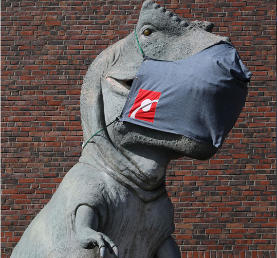 MarcusVOrtega's tweet photo. Even Dinos are trying to avoid extinction from #COVID19 by wearing a mask, why wouldn't you? #WearAMask #pandemic2020 #getashot #EndCovidEverywhere  @museumofscience https://t.co/St2soDwhpP