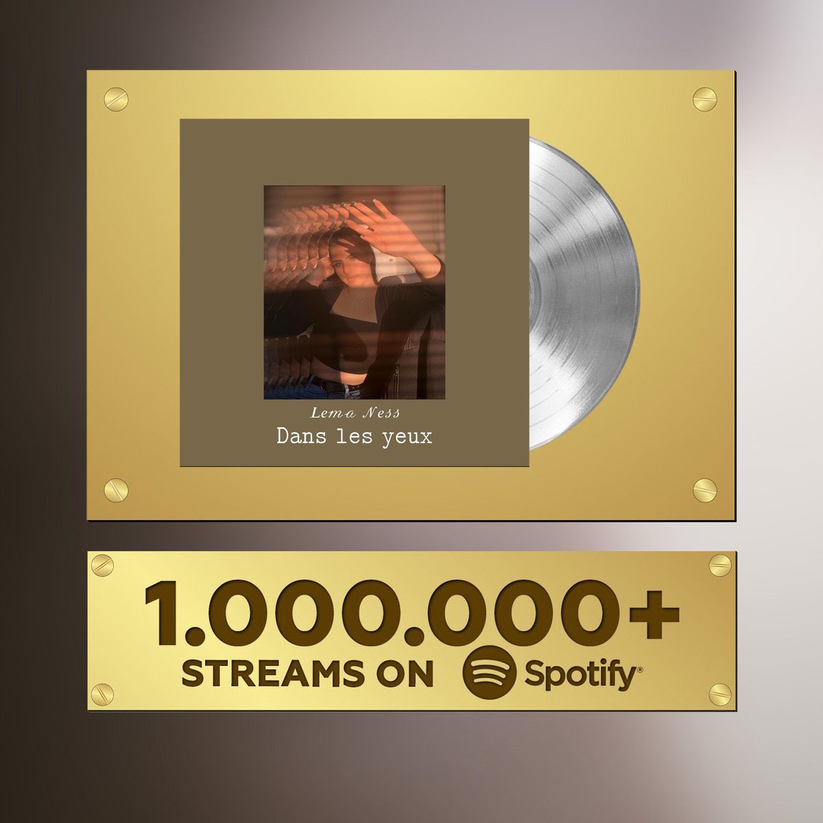 LemaNessOff's tweet image. Un million de streams sur spotify pour mon premier single "Dans les yeux" un grand merci ❤️ #Spotify #Stream #Merci
