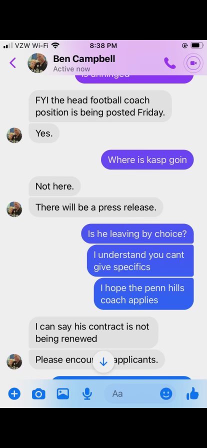 The name of the Pine-Richland school board member who resigned is Ben Campbell. And he did so because he sent this earlier in the week to people — alerting others Eric Kasperowicz was going to be fired and encouraging others to look for candidates.