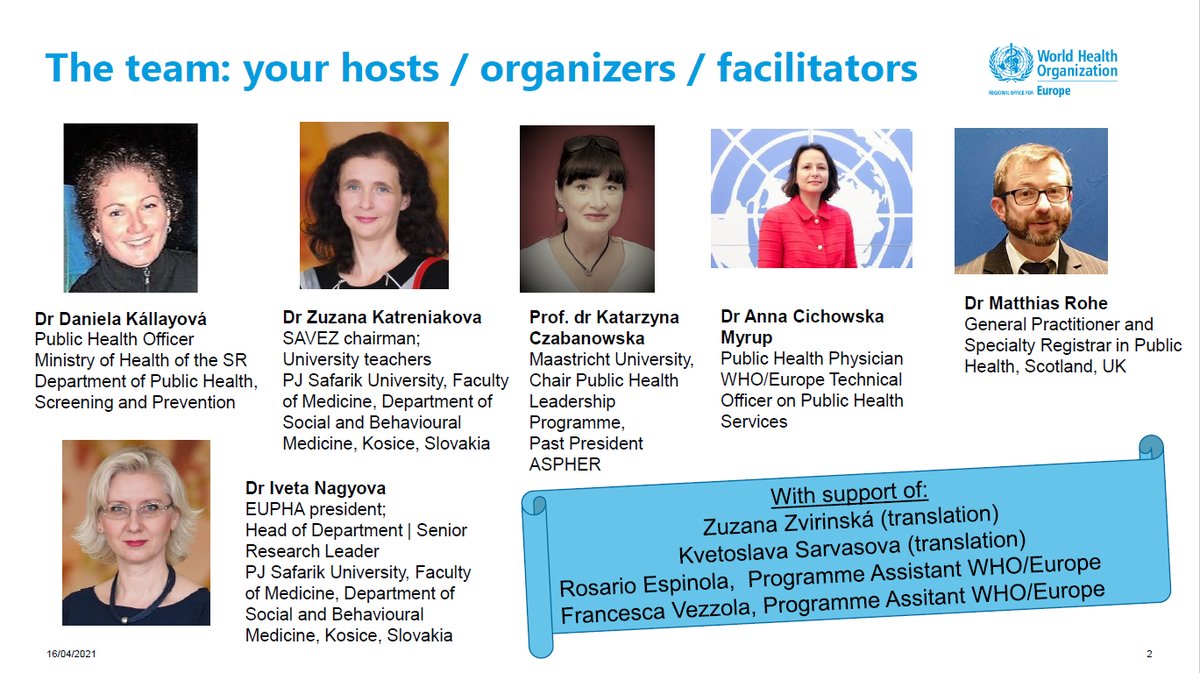 A greatly successful 4th meeting of the #CoalitionofPartners to strengthen #PublicHealth capacity in Slovakia took place today. <a href="/WHO_Europe/">WHO/Europe</a> 🇸🇰Ministry of Health <a href="/EUPHActs/">EUPHA</a> <a href="/ASPHERoffice/">ASPHER</a> <a href="/natasha_azzmus/">Natasha Azzopardi Muscat</a> <a href="/A_Cichowska/">Anna Cichowska Myrup</a> <a href="/czabanowska/">Kasia Czabanowska</a> <a href="/dmarcinkova/">Daniela Kallayova</a> <a href="/MatthiasRohe/">Matthias Rohe</a> Z.Katreniakova