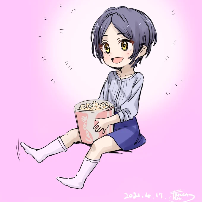 一日一奏!奏チャ!「えいが!」です。

わくわくポップコーン速水奏ちゃん。自宅で観る速水だけど自宅にこんなドデカポップコーンあるか???という狭間で誕生した。

???? 