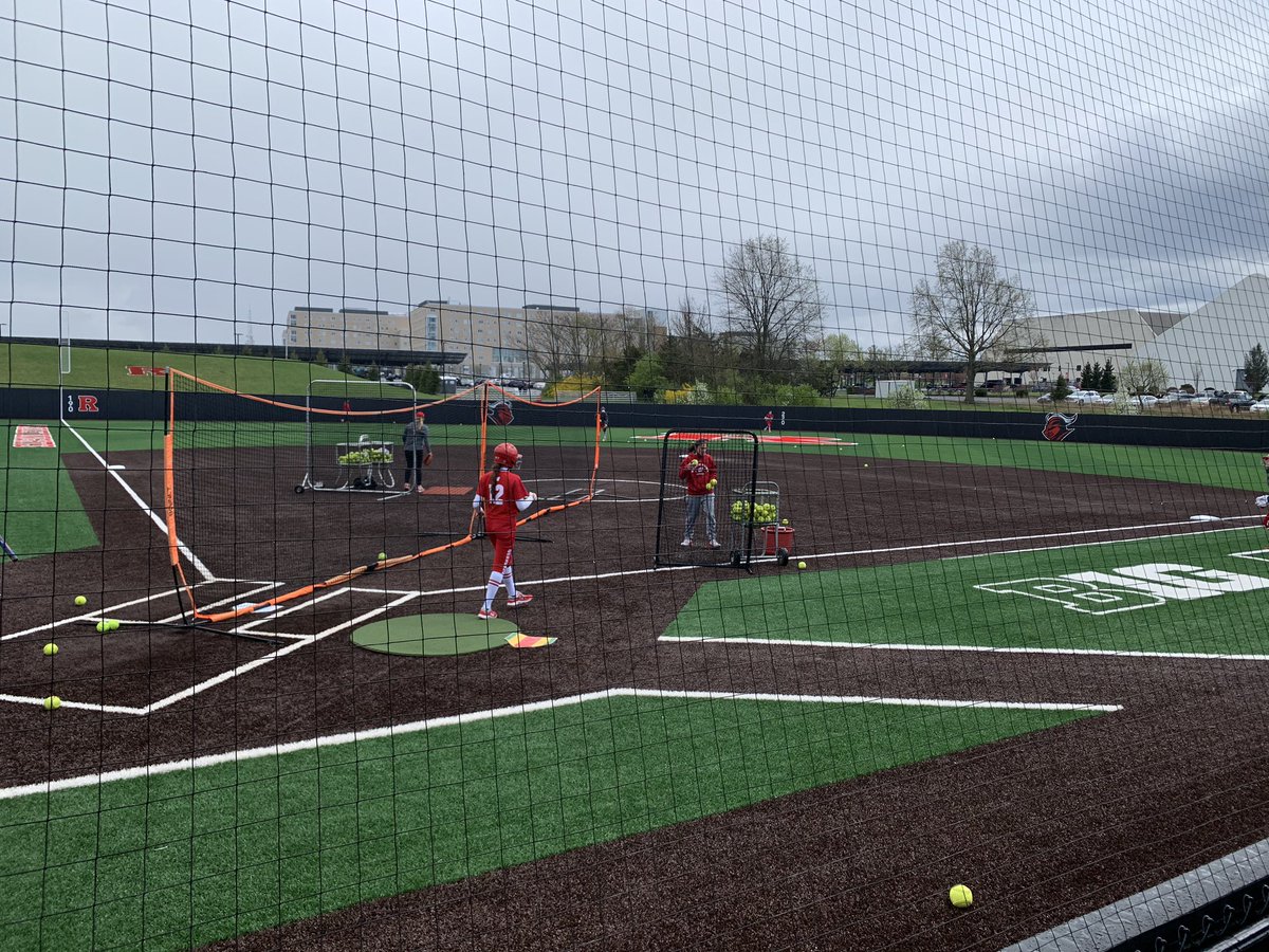 DominickSavino's tweet photo. Not five minutes later, the hail is gone, and the sun is peeking out again.

Should be good for today’s series opener between @RUSoftball and @BadgerSoftball. 3 p.m. on the Big Ten Network+! https://t.co/SfpoynkFJt