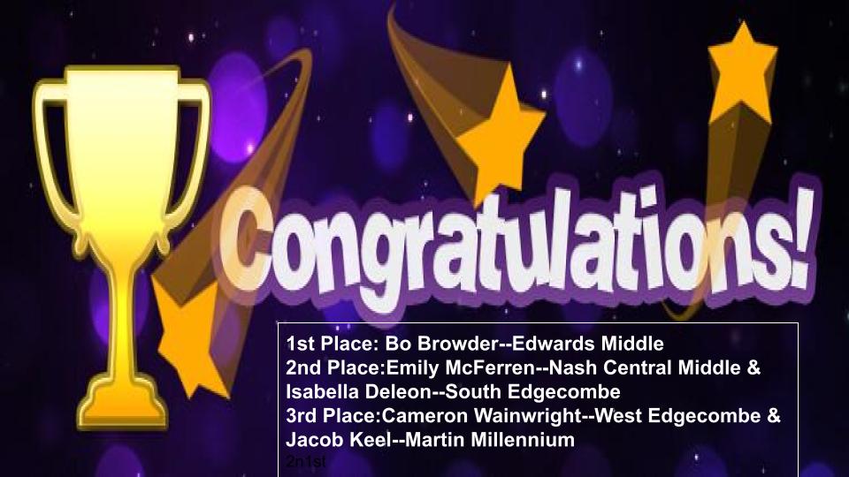 The Twin-Counties STEM Design Challenge 2021 is in the books!!! Congratulations to the winners, their STEM coaches and schools they represent.  Another big shout out to <a href="/WEP/">Peter Neumann</a>, tech support <a href="/ECPSchools_NC/">Edgecombe County Public Schools</a> <a href="/NCPSchools/">Nash County Public Schools</a>, judges and partners #workHERE#futureengineers#STEM#collaboration