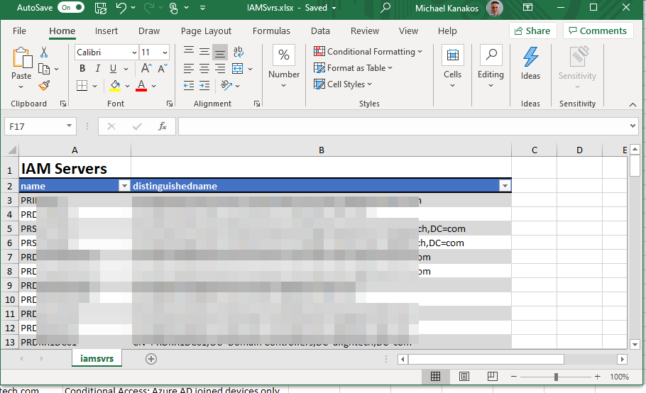 MikeKanakos's tweet image. I love the reaction I get when someone requests Active Directory data and I give them back an Excel spreadsheet formatted as a table with row colors, Title and named tabs... in less than two minutes! #ExportExcel module makes me look like a rockstar! #PowerShell @dfinke