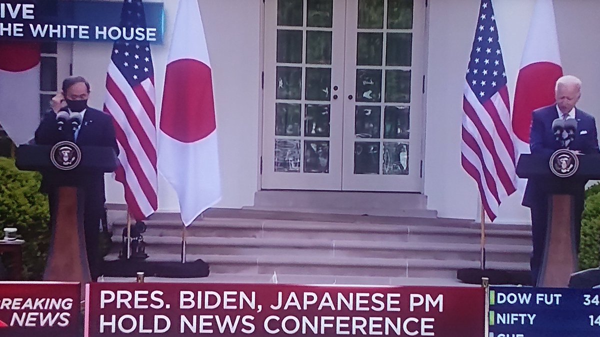 豊島逸夫 バイデン大統領 ウエルカム ヨシ とファーストネームで 米経済テレビ局も通常番組中断でホワイトハウスから生中継中 初のwh外国賓客 バイデン中国北朝鮮で協調から切り込み松山マスターズ 優勝おめでとうに振ってきたか X 菅発言は英語