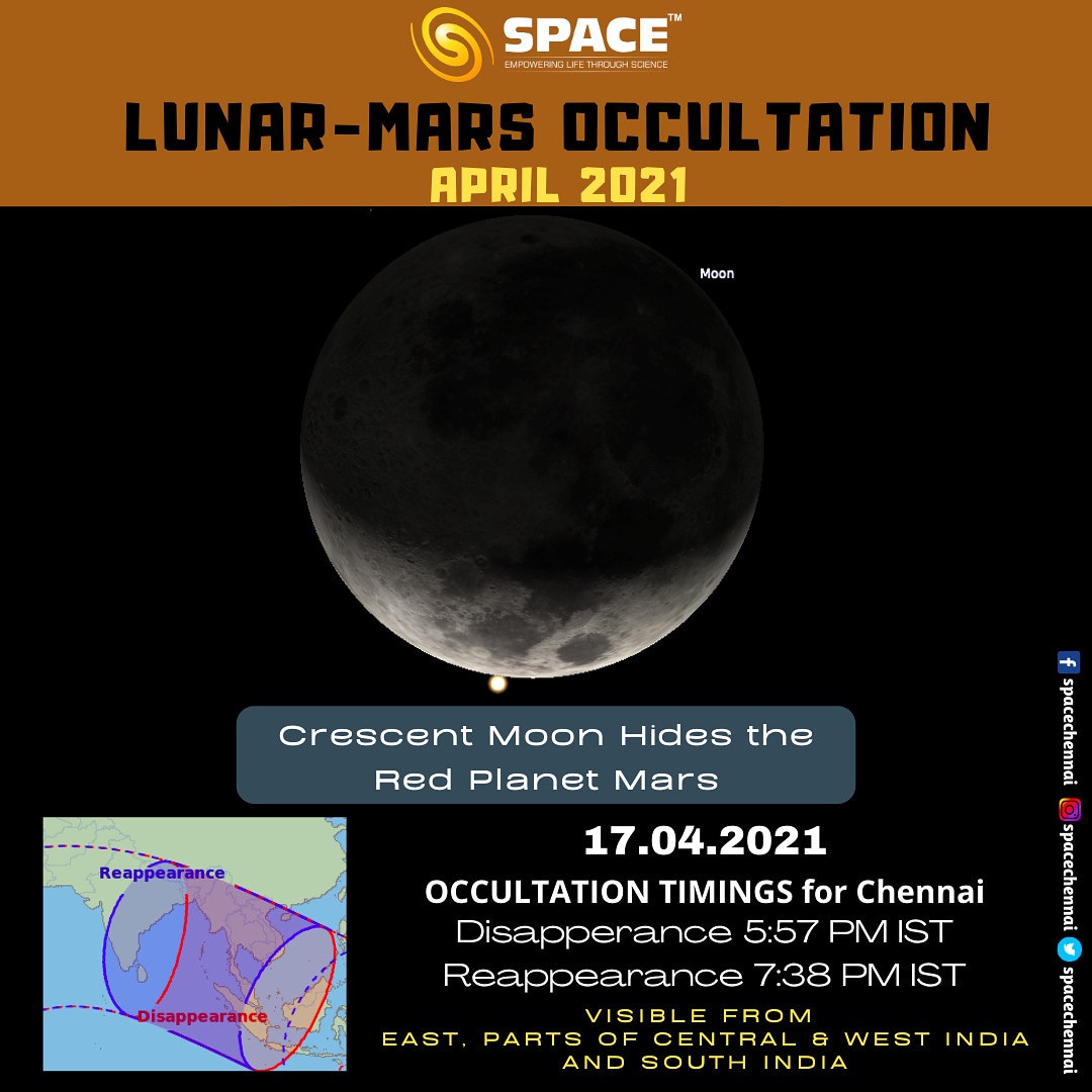 Lunar - Mars Occultation

17th April 2021

#marsoccultation #spaceindia #lunaroccultation #spacechennai