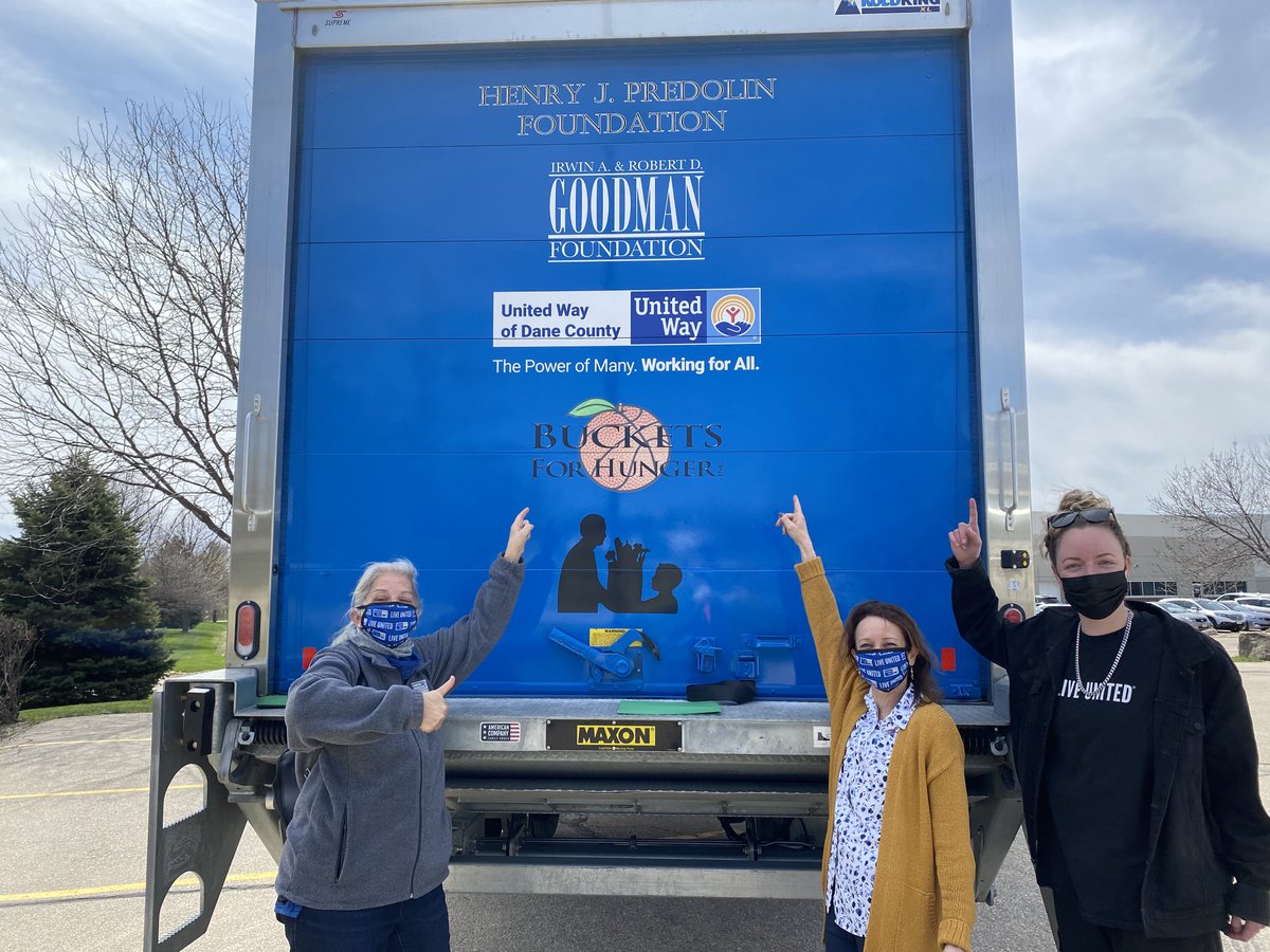KristiJShepard's tweet photo. Exciting to help @CACSCWI celebrate expanded warehouse space and increased capacity with new trucks to glean & deliver food for kids and families! Thanks #Predolin and #Goodman Foundations for your collaborative philanthropy! @unitedwaydaneco https://t.co/DriZSwEAN2