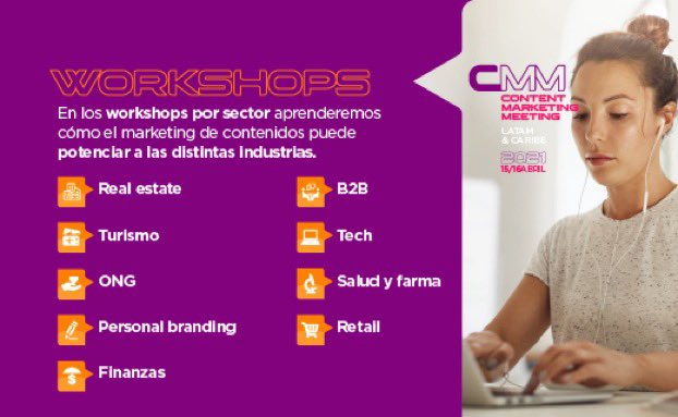 Se va terminando un inspirador Content Marketing Meeting para Latam y Caribe  #CMM21 . Me voy corriendo a los workshops!! @CMMeering <a href="/RaquelOber/">Raquel Oberlander</a> mucho para aprender😉