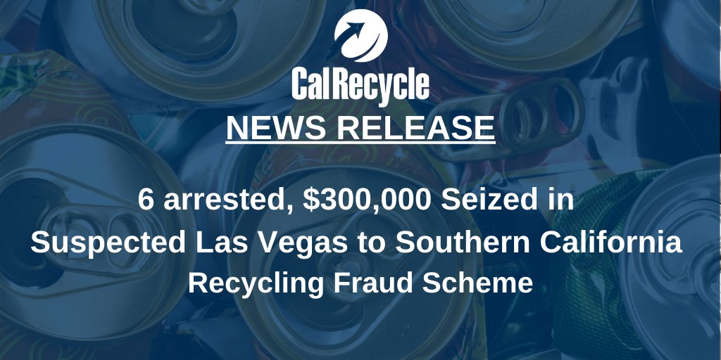 California agents arrested six suspects and are searching for a seventh in connection with a large-scale scheme to defraud the state’s bottle and can deposit program. Read more: https://t.co/8o6o62fbCM https://t.co/OzibykX4Ur