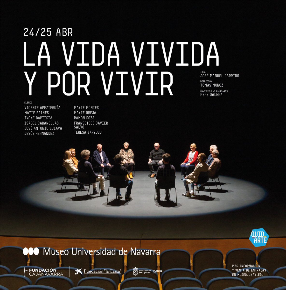 #JoséManuelGarrido, hombre indiscutible del mundo de la cultura se pregunta en el <a href="/Museo_unav/">Museo UNAV</a> sobre ¿Qué está pasando con «los mayores»? ¿Qué es más importante: la vida vivida o la vida por vivir? Una obra a tener en cuenta #TomasMunoz <a href="/PepeGalera_/">PepeGalera</a>    <a href="/PagesCentro/">Centro Coreográfico María Pagés</a>