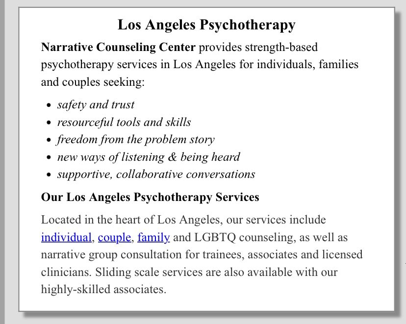 sclmaorg's tweet image. The first step in helping yourself if you are experiencing symptoms of depression or anxiety is realizing you need help 👆🏽Luckily, there’s great resources such as the Narrative Counseling Center that offer psychotherapy services and even specific LGBT counseling