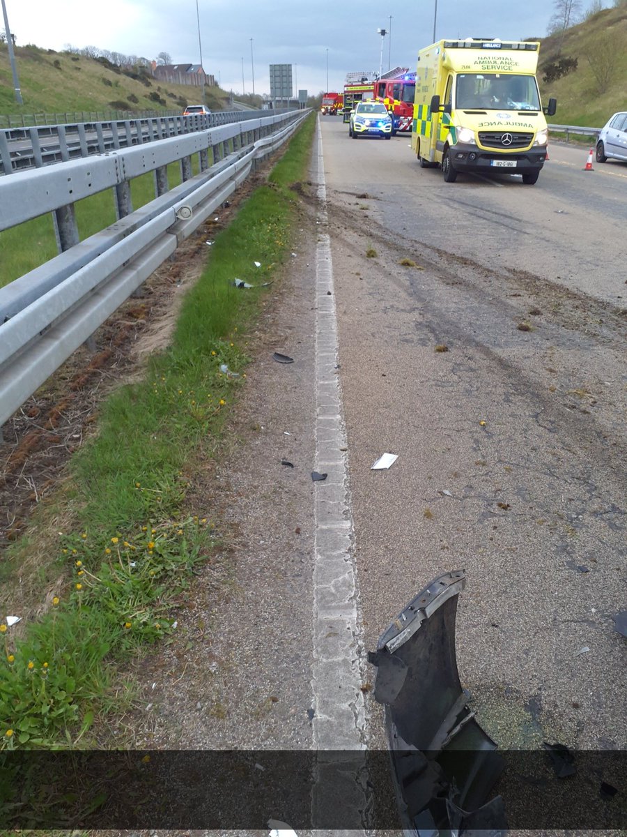 Sligo Fire Station currently in attendance at an RTC on the N4 by the Summerhill Roundabout traffic down to one lane heading into Sligo.