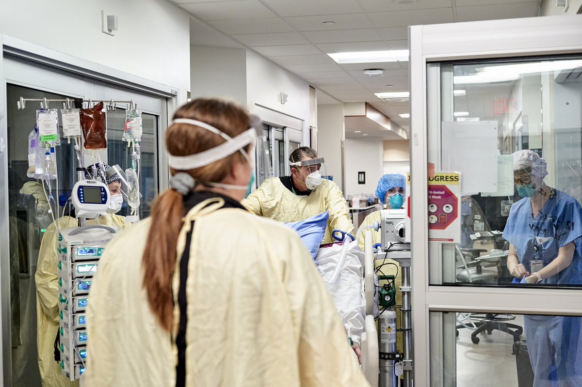 COVID-19 patients in our hospitals today are younger, very sick &amp; many need intensive care. Our staff are doing everything they can to treat people &amp; save lives, but we need your help. The power to slow the spread of COVID-19 is in the hands of our community.