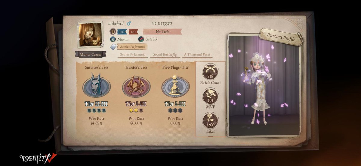 bugsoap's tweet image. I&apos;m playing Identity V. Fancy a game?