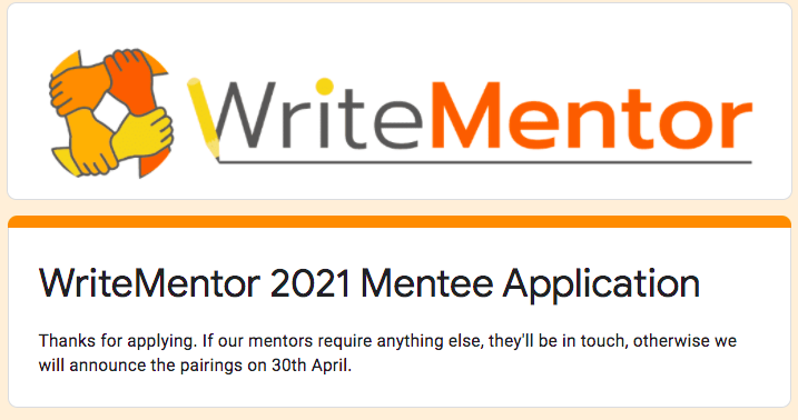 Done – with just a few hours to spare! 🙈🤞 Good luck all, and thanks again to everyone who's made this incredible programme happen. 🥰 #WriteMentor