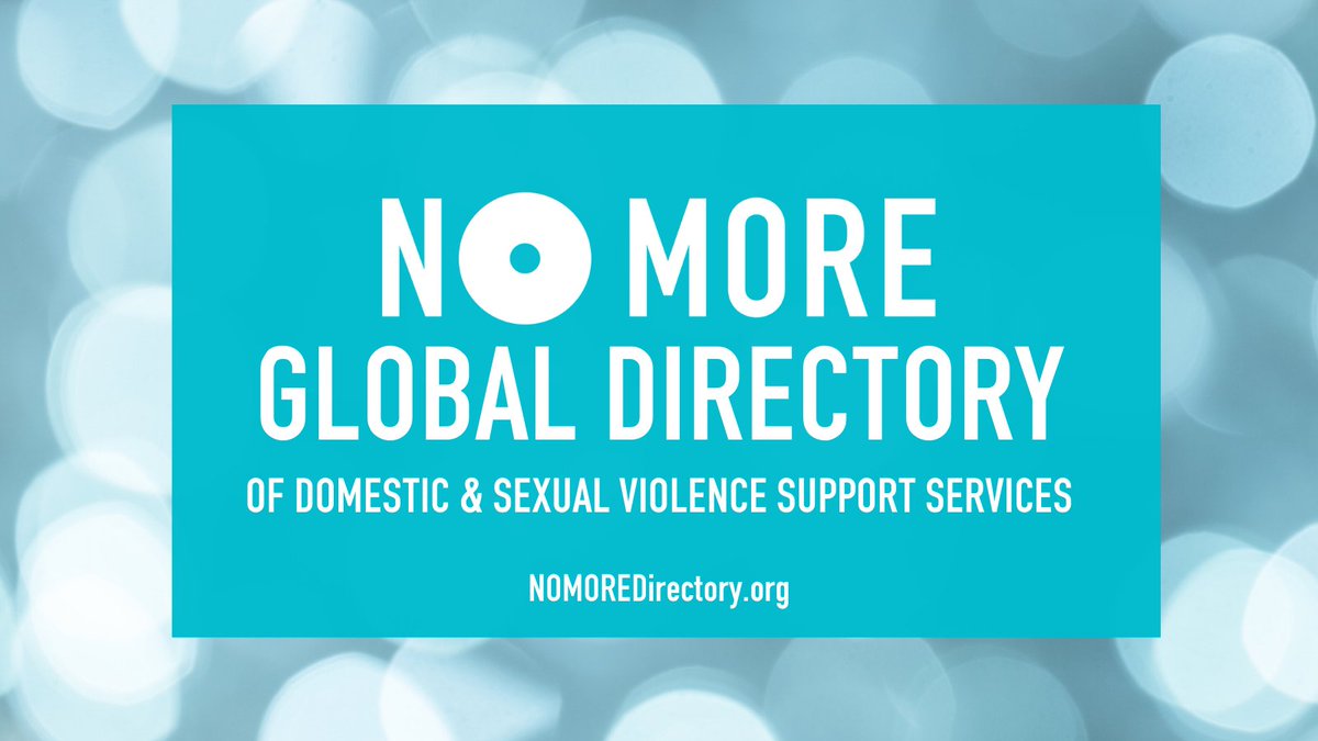 The new NOMOREDirectory.org closes a huge information gap—allowing individuals, businesses, organizations, and survivors around the world to easily access and share domestic &amp; sexual violence support services. Learn more at NOMOREDirectory.org. #SAAM #SAAM2021