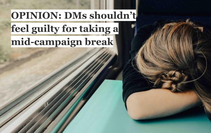 dnddispatch's tweet photo. OPINION: DMs shouldn’t feel guilty for taking a mid-campaign break: https://t.co/SEzSNk5UMq
#dnd #dnd5e #dungeonsanddragons #dnddispatch #ttrpg https://t.co/NNuwudBGtH