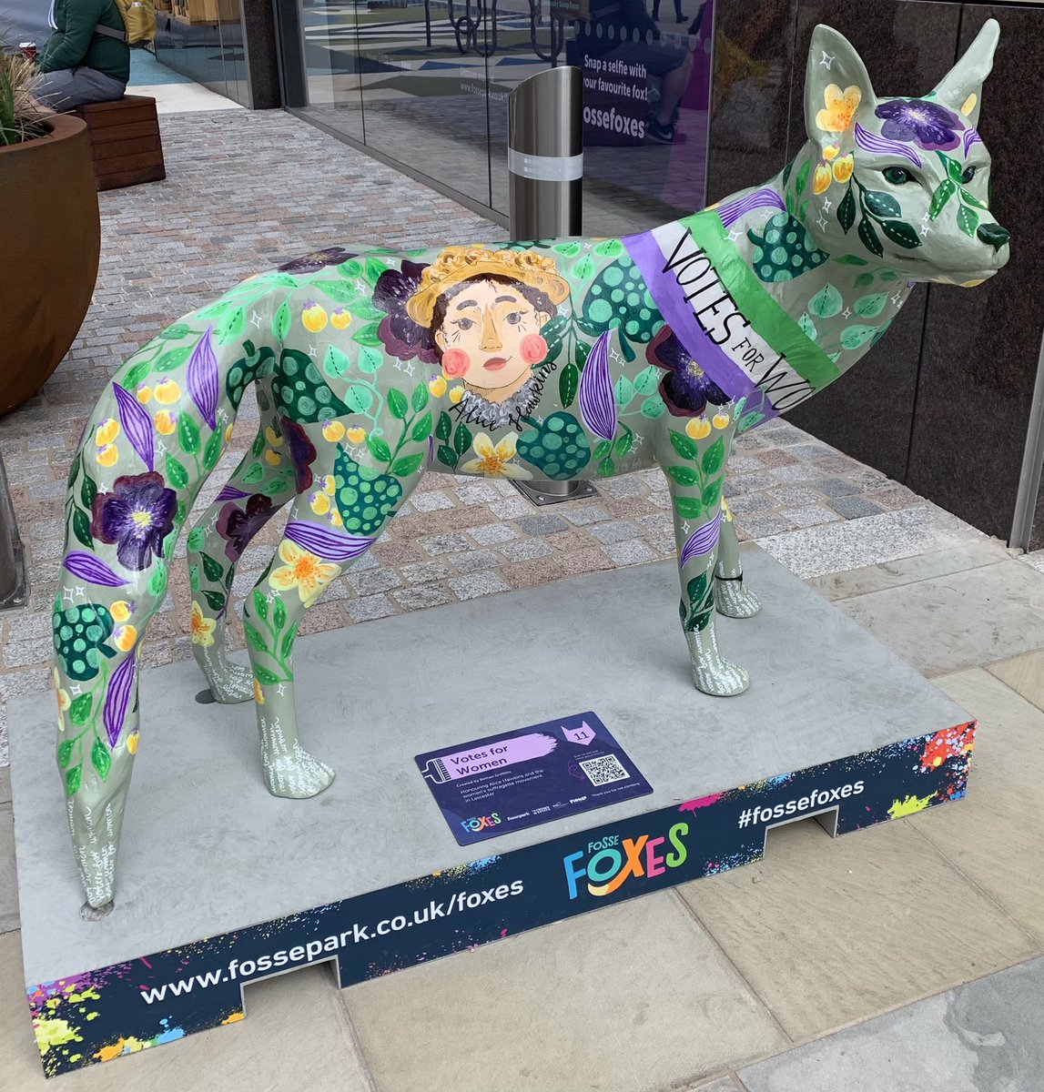 Great to see this #votesforwomen fox in Leicester featuring working class #suffragette #AliceHawkins Have you seen it? @PeterBarratt12
