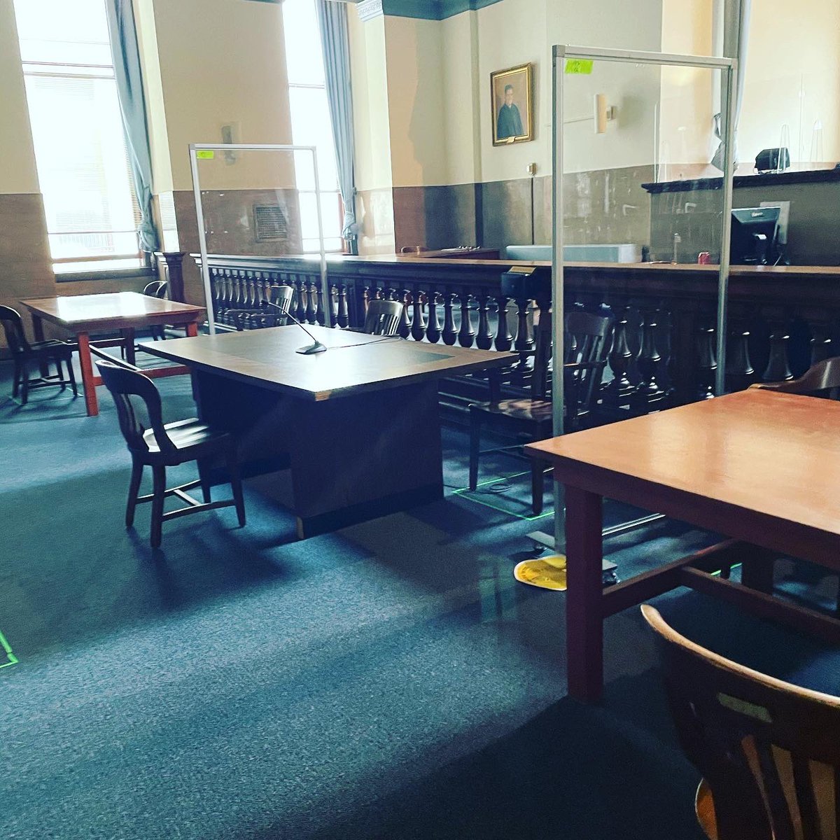 VSCPLAW's tweet image. Yesterday, the partners of @VSCPLAW  toured the revamped and socially distanced courtrooms for civil jury trials at City Hall with Judge Anders. We’re all looking forward to getting back in the courtroom (six feet apart!) ⚖️💼🗣👊
#vscplaw #yourfightisourfight #phillytriallawyers