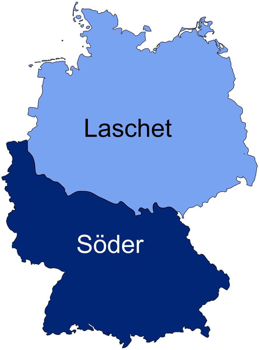 +++ EIL +++ Durchbruch bei der K-Frage. Armin Laschet (CDU) und Markus Söder (CSU) haben sich auf einen Kompromiss geeinigt. Im Falle eines Wahlsieges der Union wird die Kanzlerschaft entlang des bekannten ALDI-Äquators in einen Nord- und Südteil aufgeteilt.