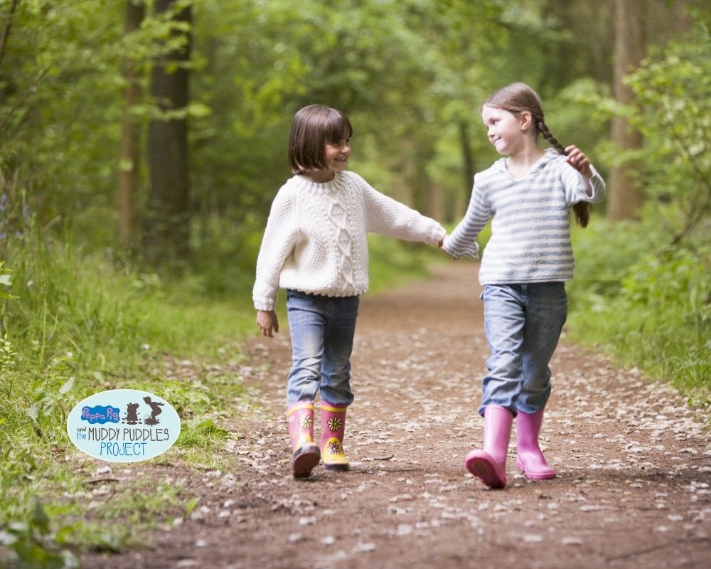 Welly Walks are a great way to introduce youngsters to philanthropy at an early age, while getting them outdoors to explore nature. So important! #peppawellywalks.