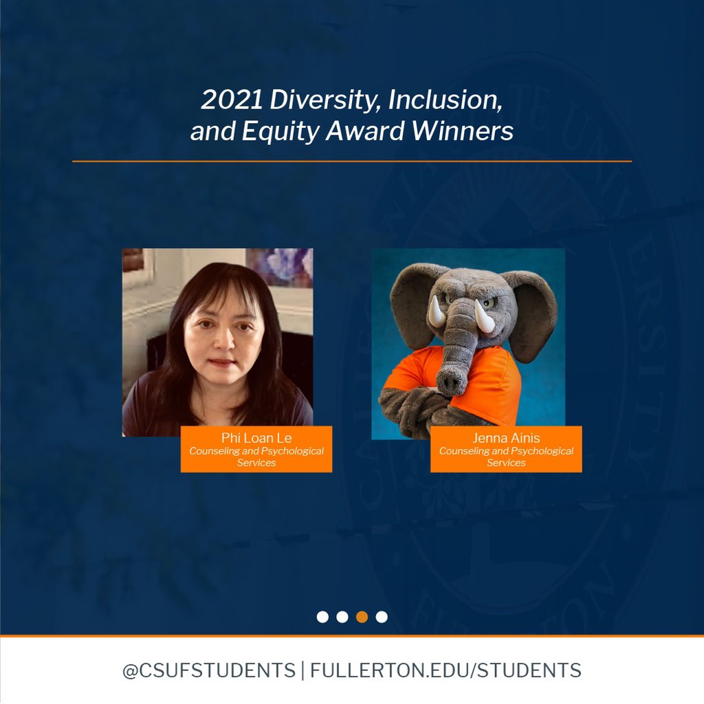 Congratulations to our <a href="/CSUF/">Cal State Fullerton</a> staff members for awards won at the University Awards Program! We are truly grateful for you, going above and beyond to support students 💙🧡

Thank you @CSUFHR for hosting an amazing virtual event 💻 

#CSUFstudents #ItTakesATitan