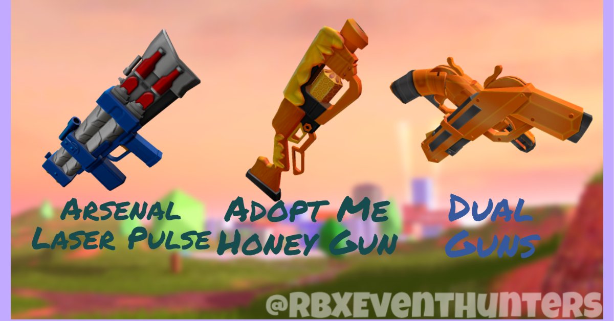 EventHunters - Roblox News on X: Here are some of the upcoming, Nerf Gun  Code/Event items!  / X