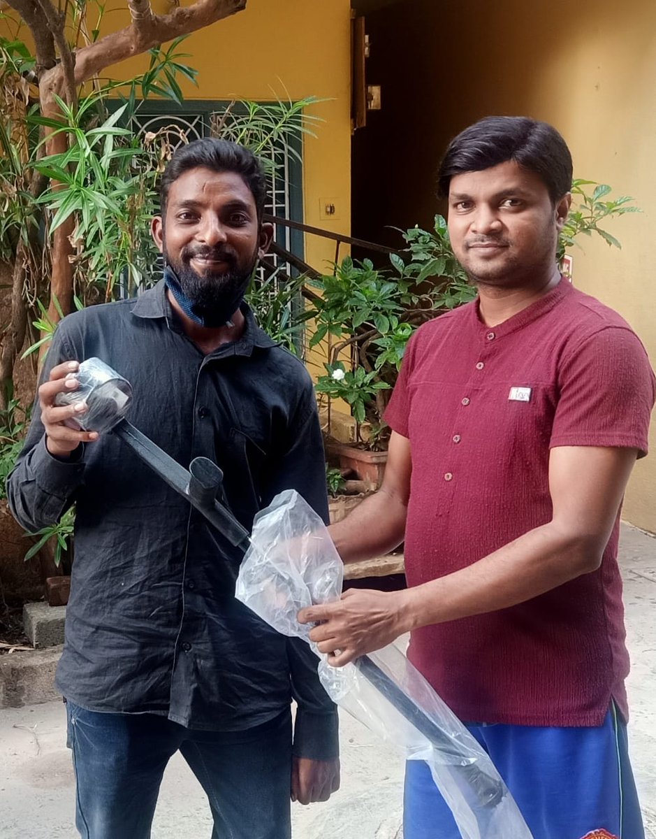 UnitedIndiaHum's tweet image. Donated black elbow Crutch for a paralyzed patient.