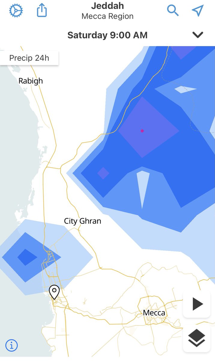 📍من المتوقع هطول امطار على مدينة جدة ومحيطها ومدينة رابغ وثول في ساعات الصباح لليوم السبت ، 

والله اعلم