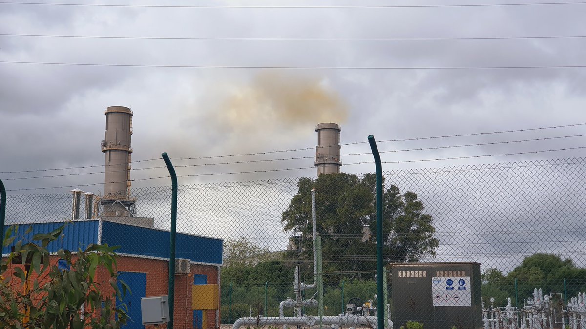 Azufre para #LosAlcornocales #vecinos gracias a Gas Natural Fenosa. Polígono de #Guadarranque #SanRoque #Cádiz