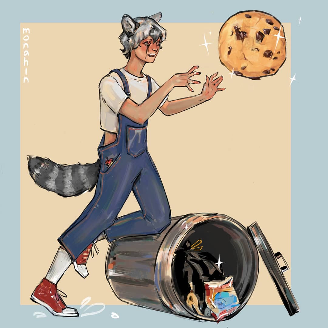 monahinart's tweet photo. Forbidden cookie 💀🍪
#trashpanda #racoon #cookie #racoonboy #OC https://t.co/ZLT4wjq1Kk