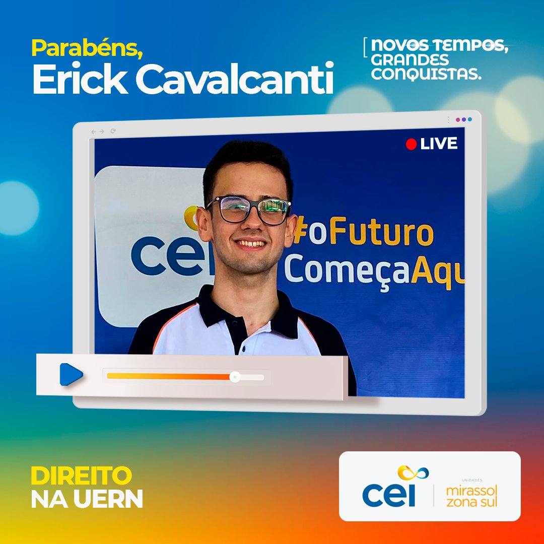 CeiZonaSul's tweet photo. Parabéns, Erick! Ficamos muito felizes com a sua aprovação em Direito. 🧡💙 Você é fera! https://t.co/GEOBOGlbLd