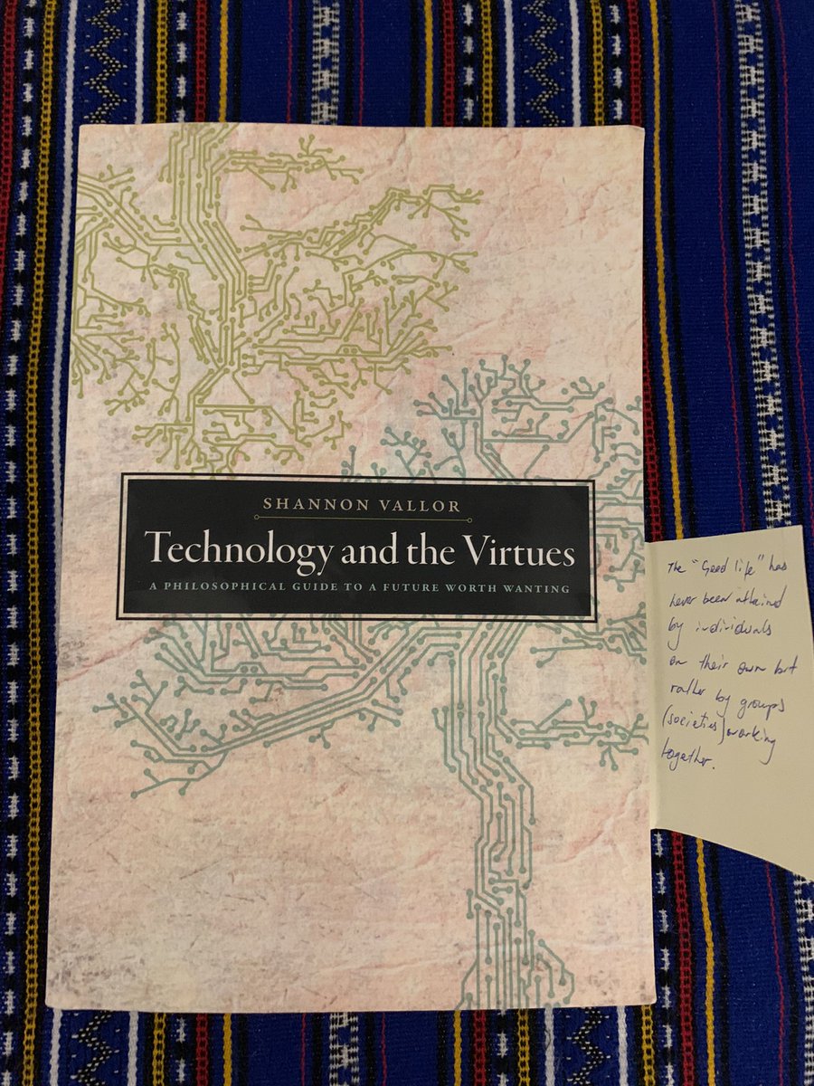 It’s been great to read @ShannonVallor’s insightful “Technology and the Virtues” this month with the <a href="/AICollaborative/">AI Collaborative Network</a> #aiethics #bookclub. The meetup to discuss it will be this Monday the 19th. More info: github.com/ofchurches/AI_…