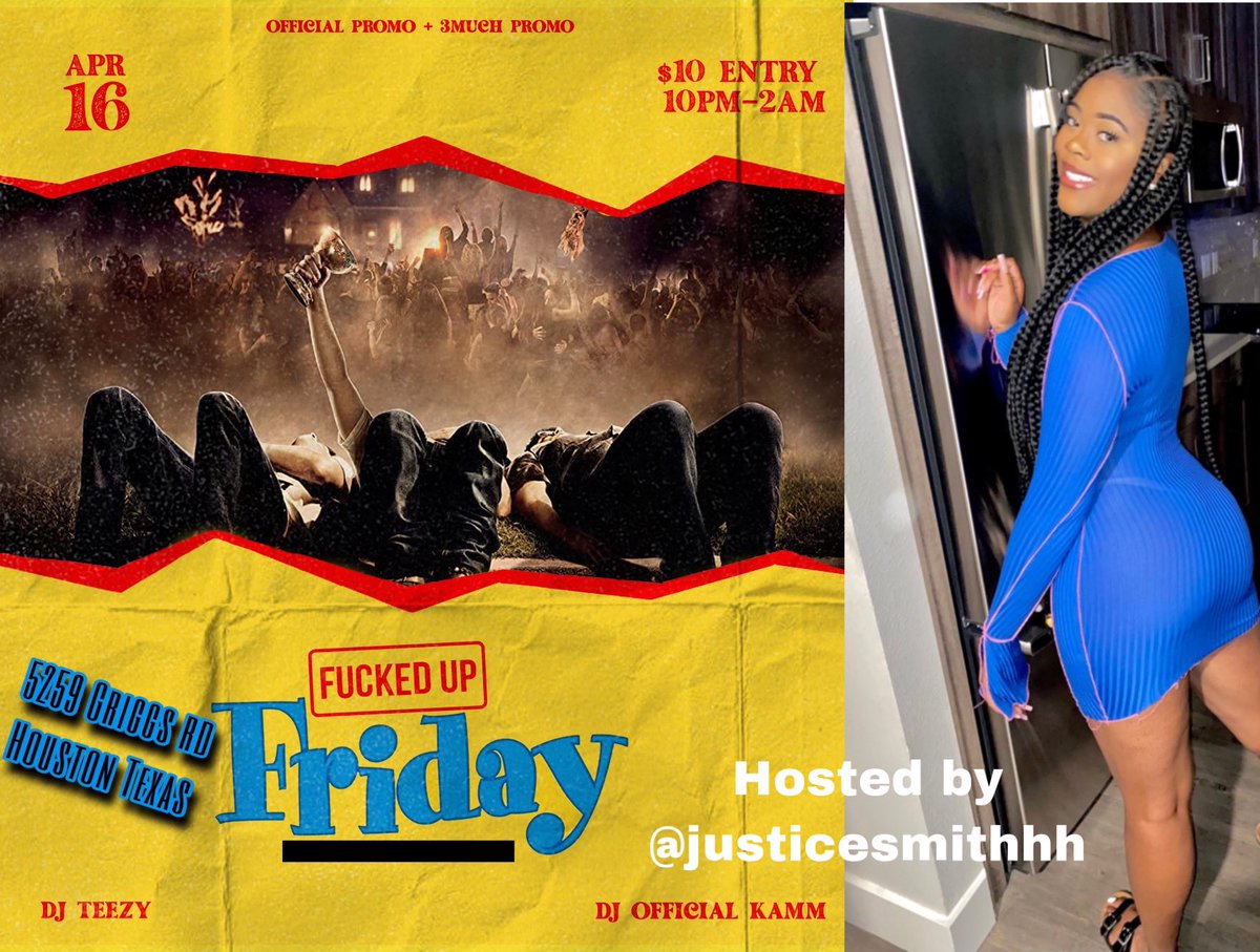 csmoove41's tweet photo. We up tonight at #Fuckedupfriday

* free 15 gallon of 3 live punch 

*free shots all night 

* 10 mins from tsu 

@DjofficialKamm @_DJTeezy @2016Joshua @FamousassChris Going have y’all lit all night no cap 

Tonight about to be crazy early arrive mandatory ❗️❗️ https://t.co/iSBtEc71ye