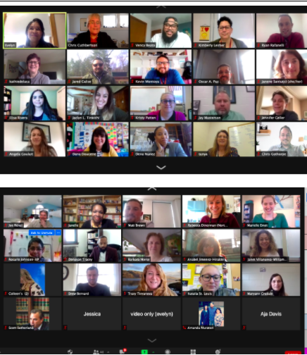 EvelynCJones's tweet photo. PRN Cohort of 2020-2021 Aspiring & Mentor Principals join together to engage in reflecting, interviewing & in going "Back to the Future", with a serving of the balanced "Mind Platter", as we celebrate and joyfully lift up learning and leading for equity! #prn2020 @LeadforEquity https://t.co/sDR196l4j3