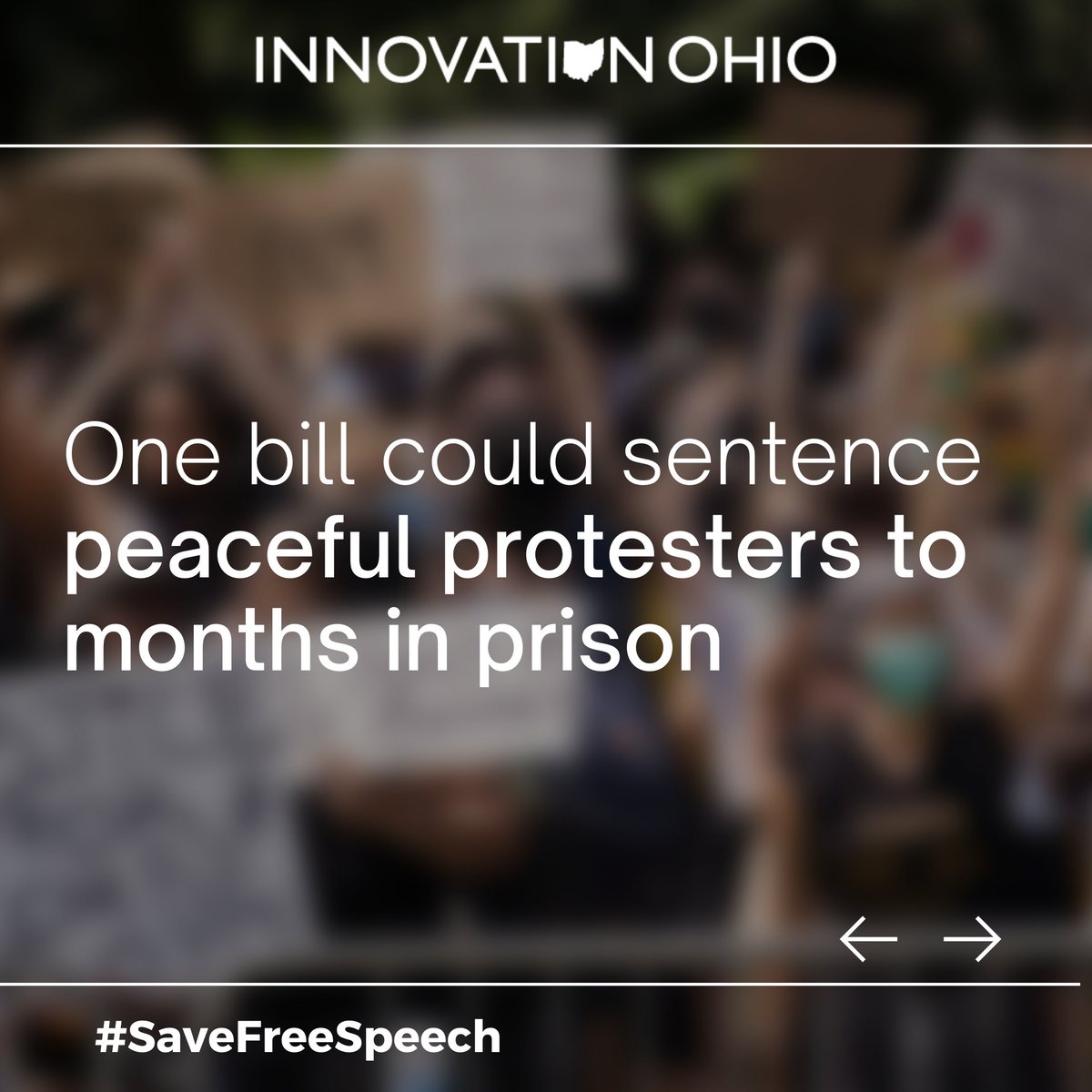 innovationohio's tweet photo. #Ohio's Republican Statehouse #supermajority is moving 4 bills to END PEACEFUL PROTESTS.
Sign up to fight back: https://t.co/VR1cNCsedr
#SaveFreeSpeech #FirstAmendment #1a #BlackLivesMatter https://t.co/iZFB4TtzKL