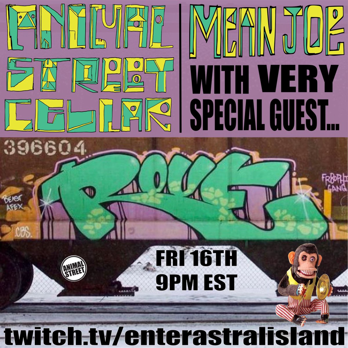 Enter Astral Island (@astralisland) on Twitter photo Tonight on Twitch:
🧠5 PM PT / 8 PM ET - <a href="/Wax_Mannequin/">Wax Mannequin</a> presents Red Brain
🎶 6 PM PT / 9 PM ET - Animal Street Cellar Friday Night Live with <a href="/MeanJoeTunes/">Mean Joe Tunes</a> and special guest, Rove
🌈twitch.tv/enterastralisl… Tonight on Twitch:
🧠5 PM PT / 8 PM ET - <a href="/Wax_Mannequin/">Wax Mannequin</a> presents Red Brain
🎶 6 PM PT / 9 PM ET - Animal Street Cellar Friday Night Live with <a href="/MeanJoeTunes/">Mean Joe Tunes</a> and special guest, Rove
🌈twitch.tv/enterastralisl…