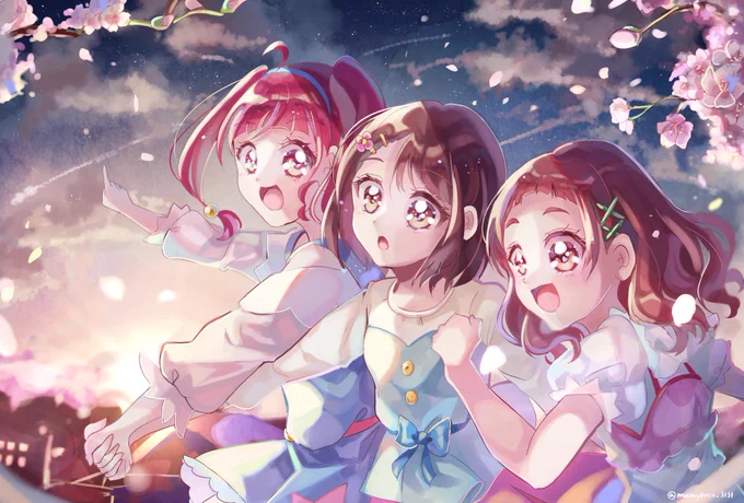 #みなさん去年の今頃はどんな絵描いてましたか 
キュアパッションとミラクルループ組 
